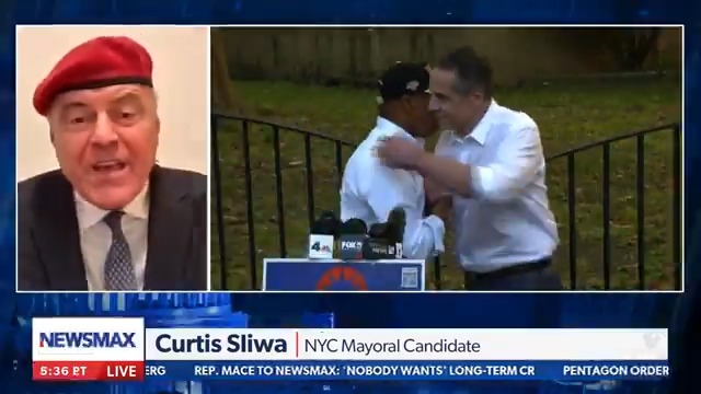 Curtis Sliwa: "Maybe you like living in a city where they lock up toothpaste and don’t lock up criminals, but that’s because of Andrew Cuomo and Zohran Mamdani and I am the one that can recover this city like Rudy Giuliani did in 1993." Rob Finnerty