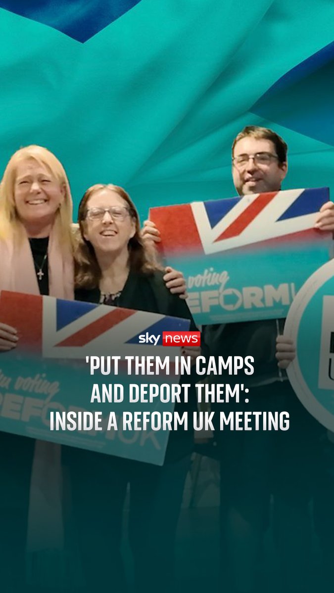 'Put them in camps and deport them' EXCLUSIVE: Sky's Connor Gillies gets rare access inside a Reform UK meeting in Scotland to ask members about some of their policy proposals 🔗Click the link to read our full report