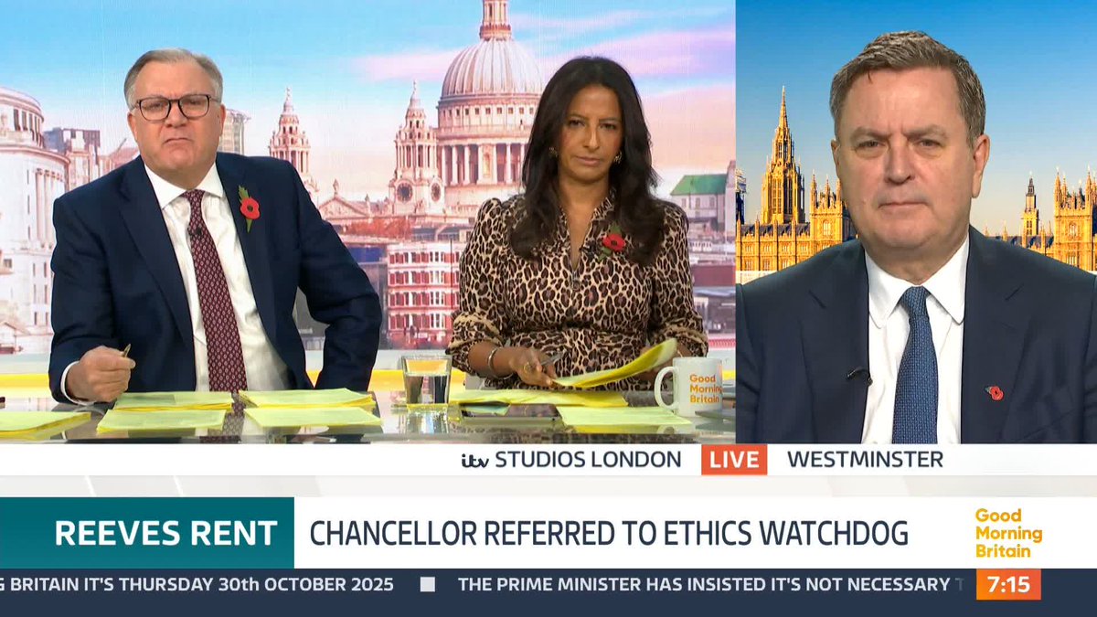 'Rachel Reeves is in the market for blaming anybody other than herself for the terrible state the economy is in,' says Mel Stride. This comes as the chancellor has confirmed both tax rises and spending cuts are options in November's Budget.
