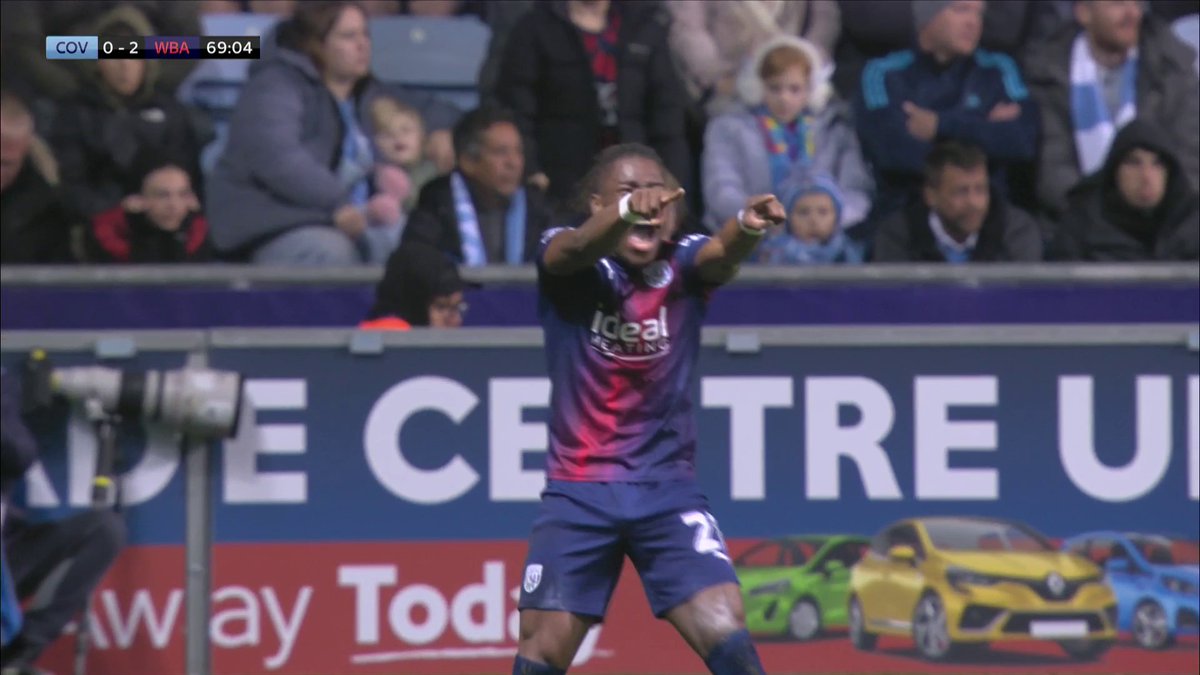 On this day 2 years ago, we beat Coventry City 2-0 at the CBS Arena. Diangana and Thomas-Asante scored the goals in a run of 5 wins in 6 games. #WBA