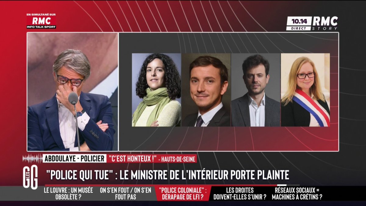 🚨 « Police qui tue » : le ministre de l’Intérieur porte plainte contre 4 députés LFI 📞 Abdoulaye, policier : "Scandaleux ! Les gens qui nous insultent, ce sont les premiers à appeler le 17. On sauve des gens et on rentre chez nous le soir et on entend ça à la télé." #GGRMC