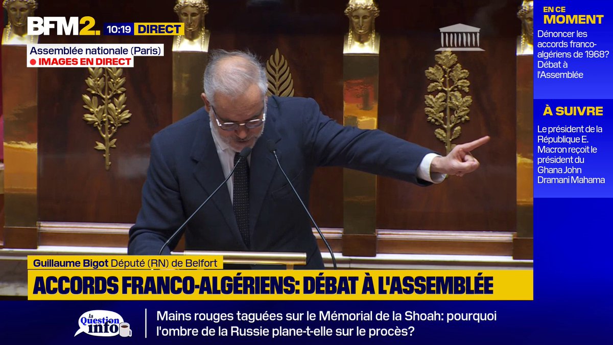 Assemblée nationale : “Vous êtes le parti de l’Algérie”, lance Guillaume Bigot (RN) aux députés de gauche dans un hémicycle sous tension