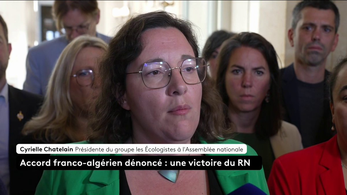 🔴🗣 "L'absence des macronistes a donné une victoire au RN, sur un texte raciste" Cyrielle Chatelain, présidente du groupe les Écologistes à l'Assemblée, s'exprime après le vote d'un texte du RN contre les accords franco-algériens de 1968. #canal16
