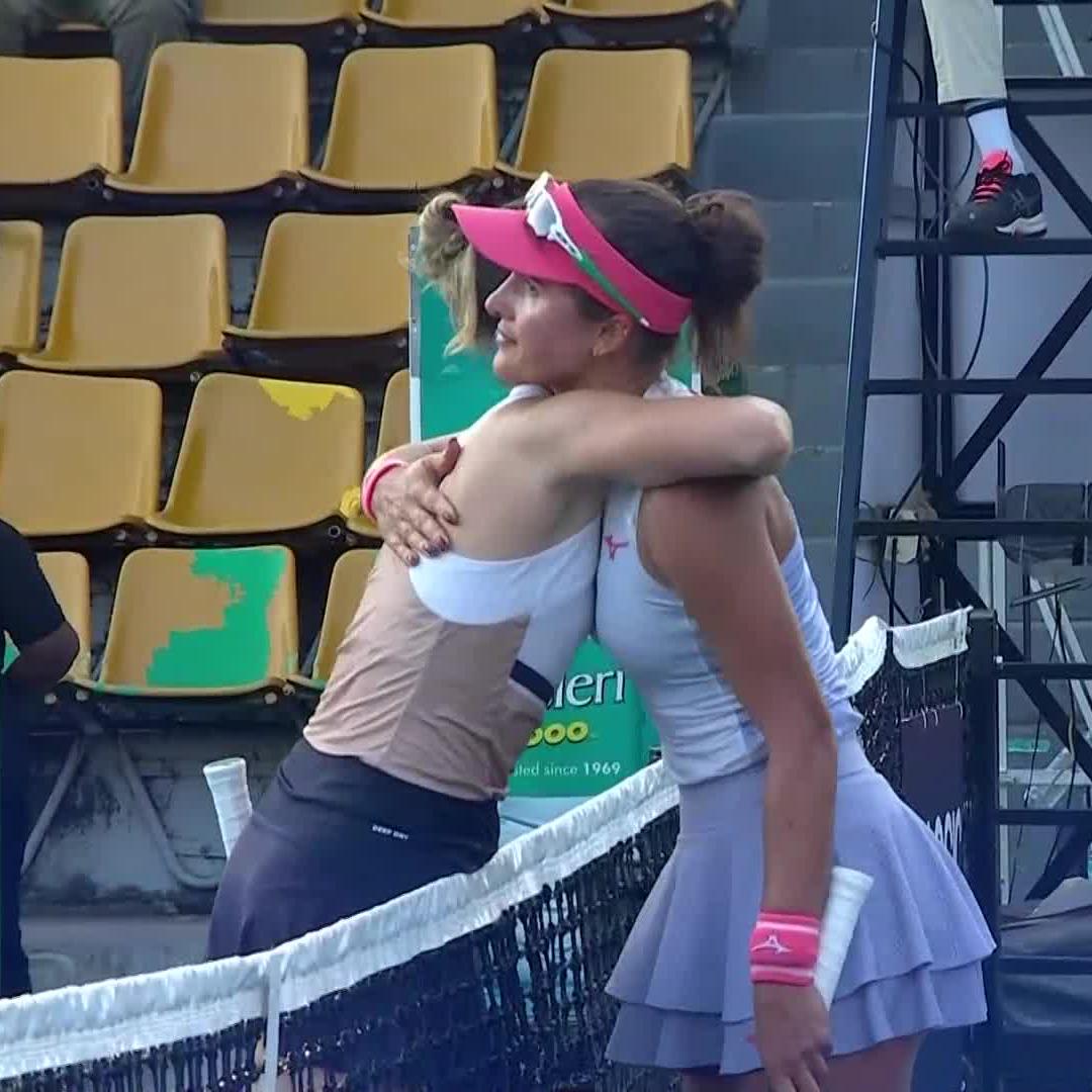 Wrapping up on a tiebreak 👊 Arina Rodionova beats Hunter 1-6, 6-4, 7-6(9) to book her place in the quarterfinal. #ChennaiOpen