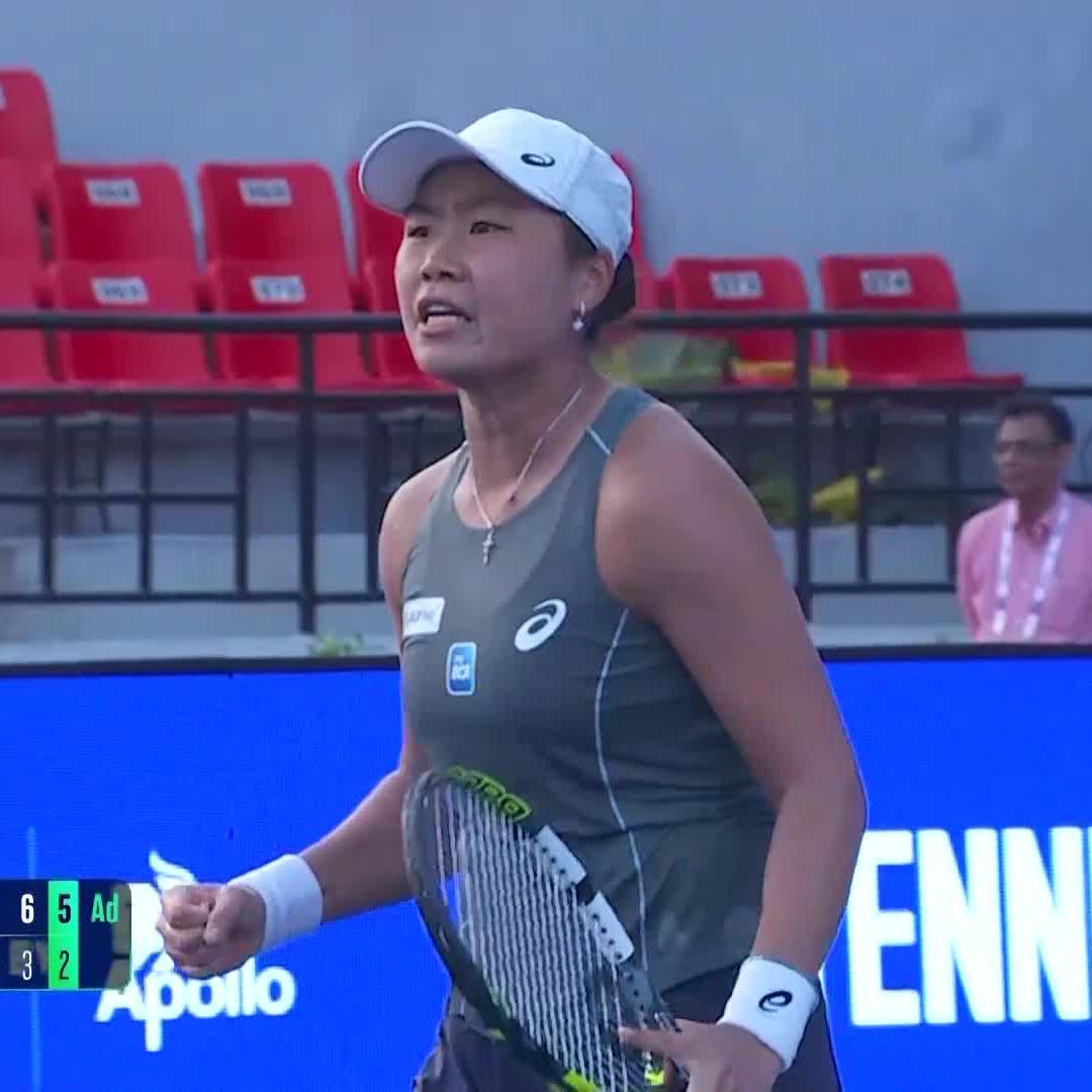 Big comeback 💥 Janice Tjen makes it back from a set down to beat Fruhvirtova 2-6, 6-3, 6-2. #ChennaiOpen