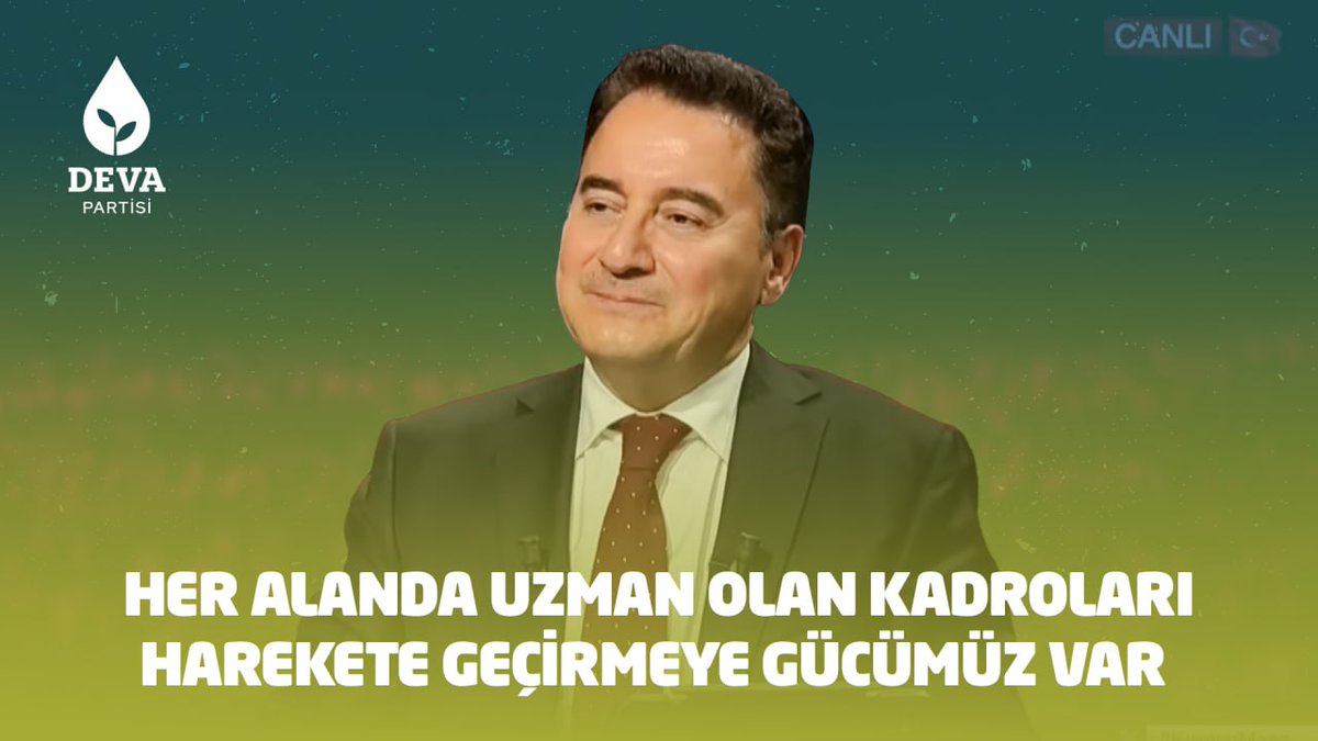 Bizim hem kendi kadromuz var, hem de her alanda uzman olan kadroları harekete geçirmeye gücümüz var.