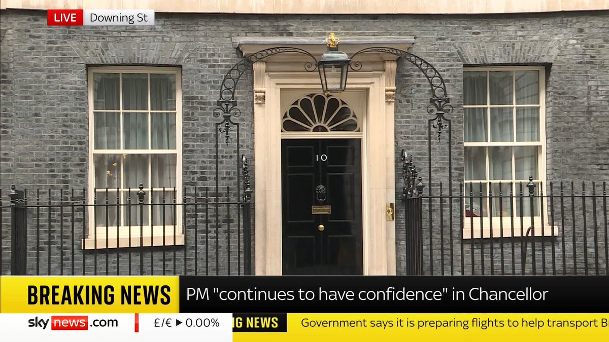 BREAKING: PM continues to have confidence in chancellor - despite 'inadvertent' law breach. Follow our live blog for updates on this story ⬇️ 📺 Sky 501