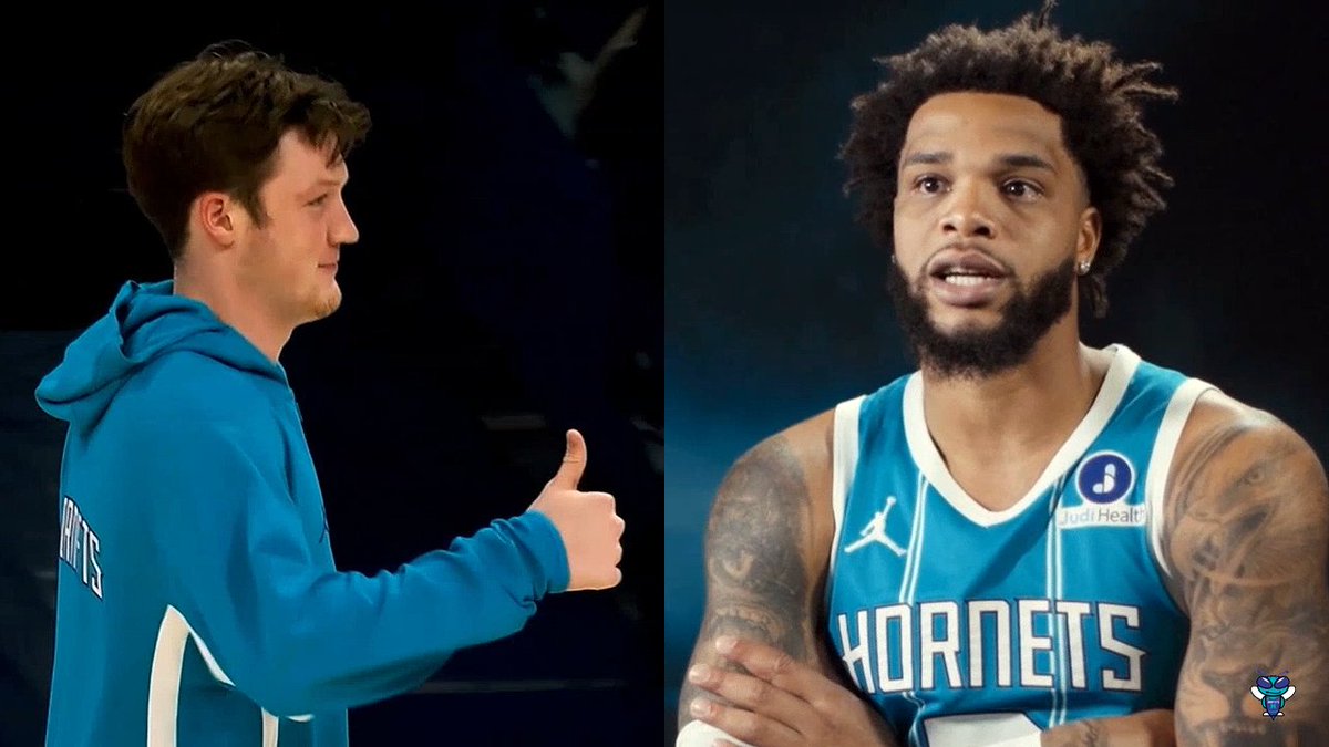 🗣️ Miles Bridges on Kon Knueppel: "Besides him shooting the blood out of the ball, he's very mature for his age. I'm eight years in, he's approaching the game like me. You know, you don't really have to tell him to lock in or anything. He's very mature."