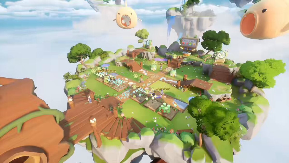 our indie game: - cozy MMO - solarpunk world - sustainable farming &amp; crafting - group adventures &amp; shared housing - pet capybaras #indiegame #indiedev