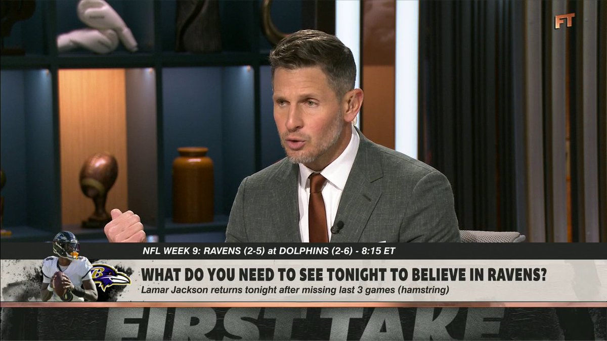"I want to see domination. I want to see them blow the doors off the Dolphins." Dan Orlovsky on what he wants to see from the Ravens against the Dolphins 👀