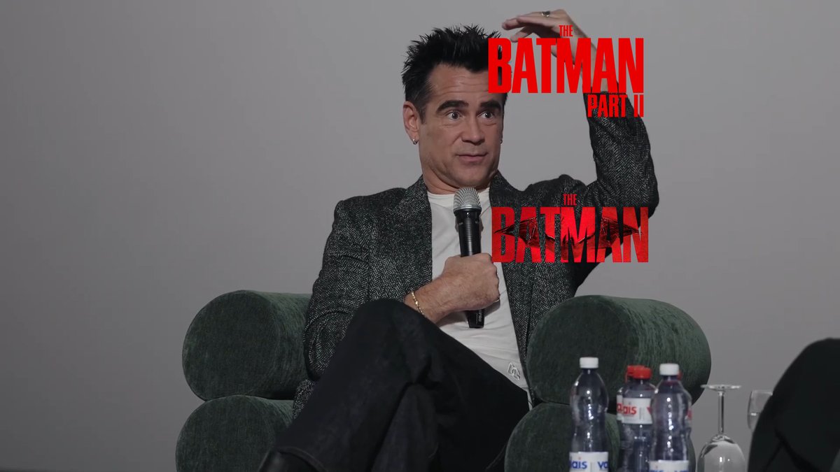 Colin Farrell gestures that ‘THE BATMAN 2’ is on another level compared to the first film. “As much as I loved the first [The Batman] script… [The Batman 2] is 🚀”