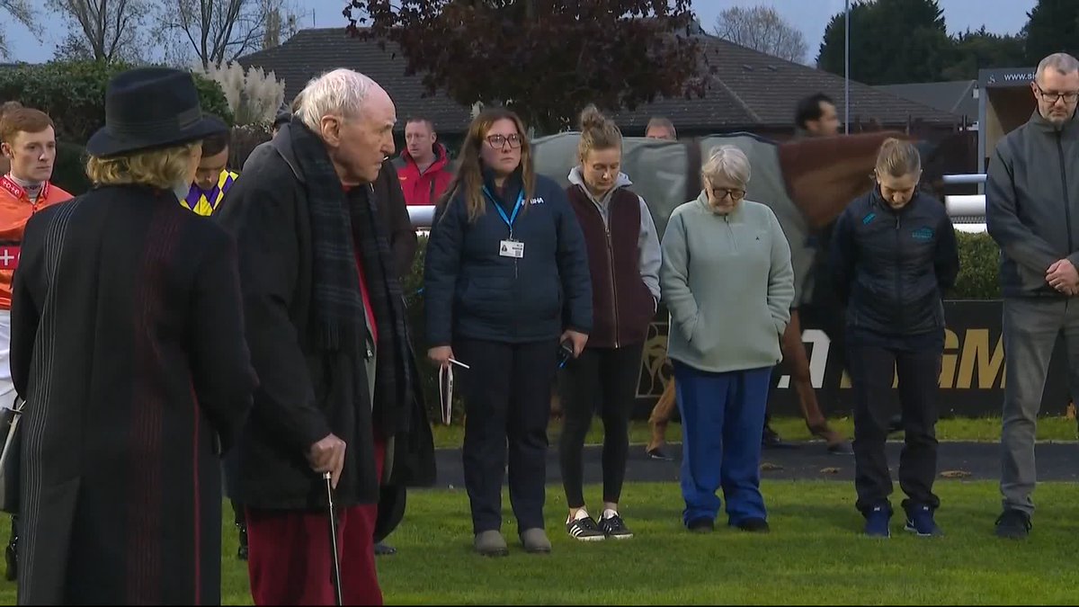 Southwell pauses for a minute's silence in memory of Tommie Jakes.