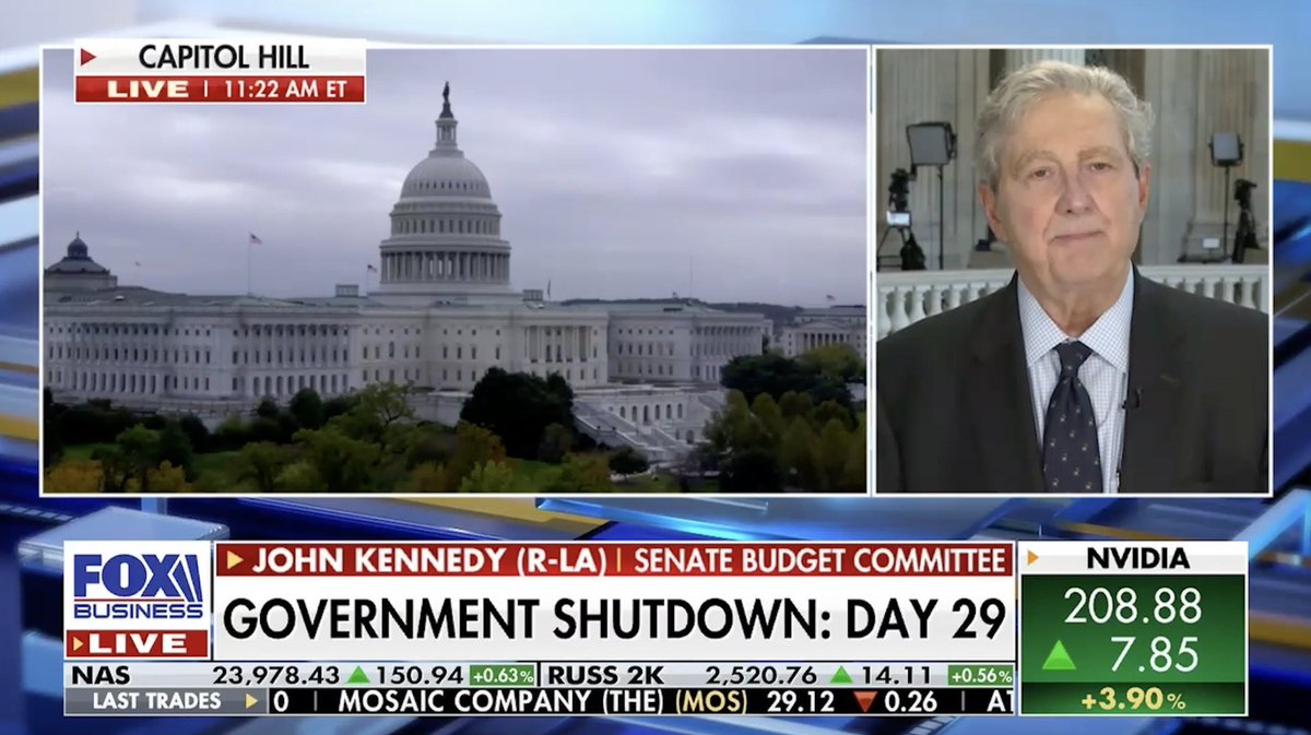 We’re not asking our Democratic colleagues to sell a kidney. We’re just asking them to re-open the government. I’ve voted to fund the government 13 times now, but Sen. Schumer is keeping it shut down until we spend $1.5 TRILLION more and gut the One Big Beautiful Bill.