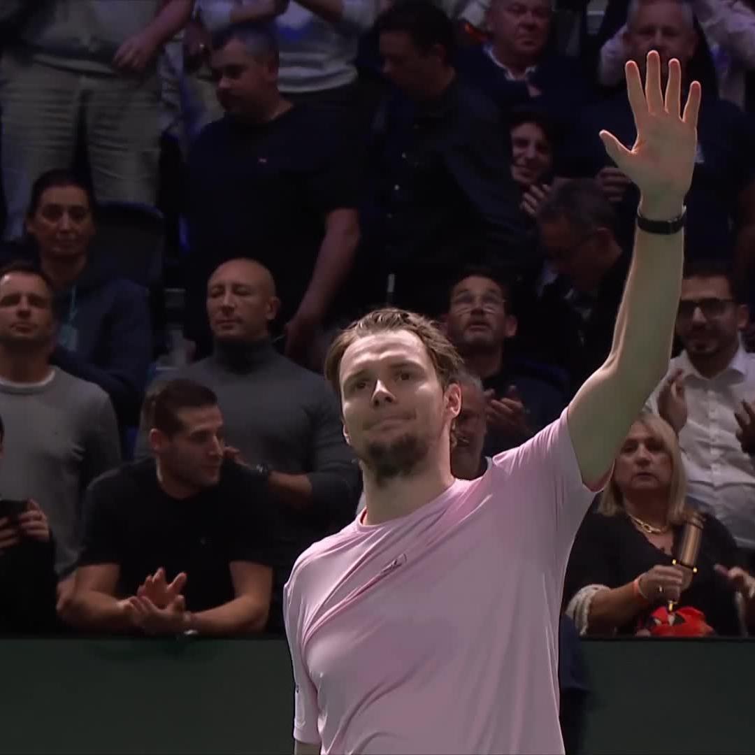 Sealed with a 💥 Alexander Bublik reaches his first #RolexParisMasters quarterfinal with a 7-6 6-2 victory over Fritz.