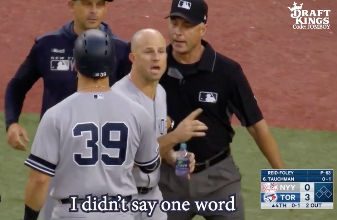 Brett Gardner gets ejected for saying nothing, a breakdown throwback