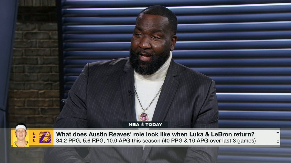 "Everything. ... I saw greatness last night." Kendrick Perkins was impressed with everything about Austin Reaves after his game-winner against the Timberwolves ✍️