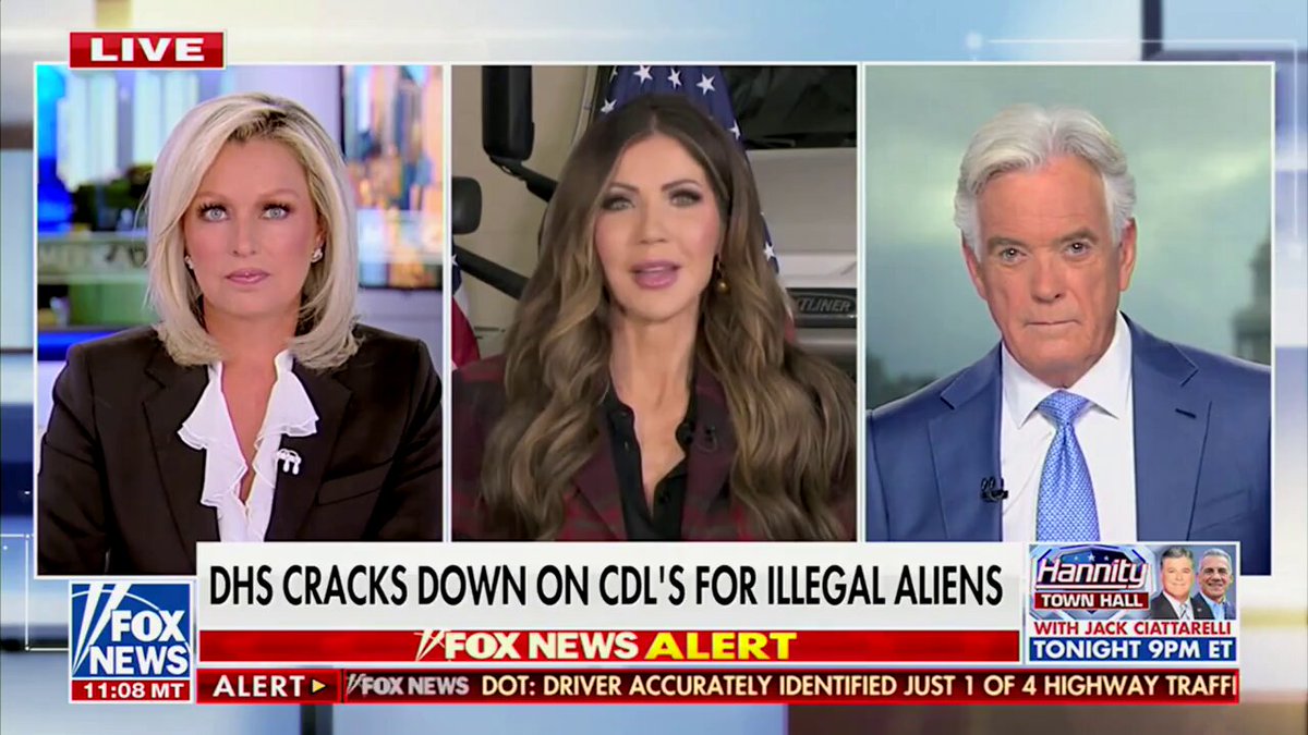 Americans shouldn’t fear for their families’ lives every time they get on the highway, but Joe Biden let millions upon millions of dangerous illegal aliens in, and people like Gavin Newsom gave them commercial driver’s licenses. Thanks to President Trump and our work with Secretary Sean Duffy, we are protecting Americans on the road. If you are here illegally driving on our streets and highways, endangering U.S. citizens, your days are numbered.