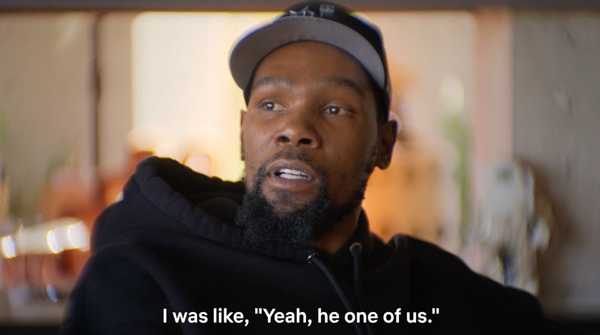 Kevin Durant: "Yo, that's my real brother... We really hang out... Since we were like 19, 20 years old." James Harden: "I don't really call people, "big dogs", but I looked up to him... He [knows] how to work." 🙌 (via Netflix Sports)