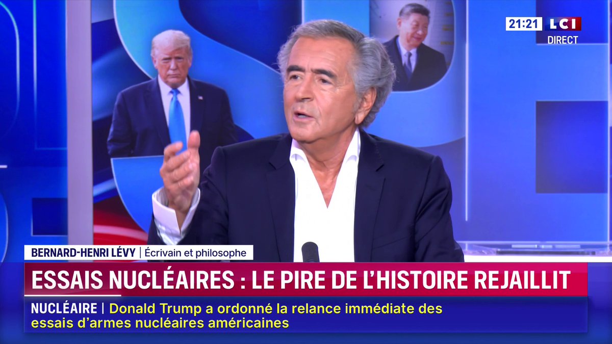 "Je comprends la révolte mais je ne comprends pas la soumission aux dictatures", Bernard-Henri Lévy ▶️ Darius Rochebin