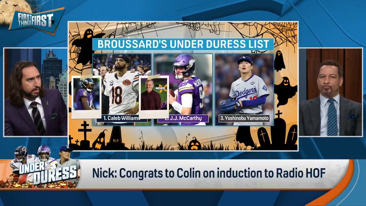 “It is because Colin said, ‘hey, why don’t you let Nick fill in for me’…that my entire life and world changed… People say all the time, don’t meet your idols… I met mine and…it’s the greatest thing that’s ever happened to me." — nick wright Congrats on your HOF induction, Colin Cowherd!