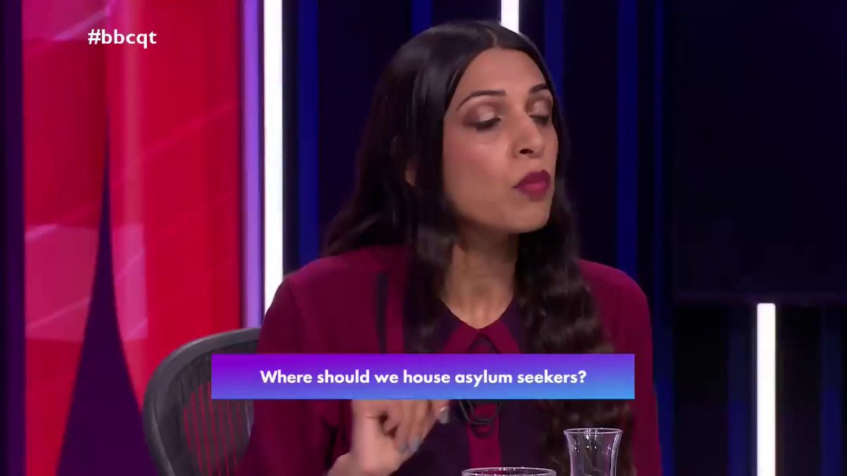 “This idea that somehow we should be scared of all asylum seekers… many of them are just normal people trying to escape very horrible, difficult situations” Economist Faiza Shaheen agrees there’s “chaos” in the asylum system, but only a “minority” of immigrants break the law #bbcqt