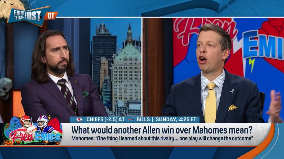 “Josh Allen has already proven enough to me that he is the second best player, that he is a Hall of Famer. And he has proven enough to me that he is absolutely capable of beating Patrick Mahomes in the playoffs, he just hasn’t done it yet.” — Danny Parkins to nick wright