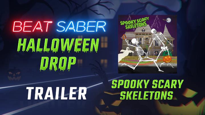 🎃💀 It’s officially Halloween season in Beat Saber! 💀🎃 Andrew Gold’s iconic "Spooky Scary Skeletons" (Undead Tombstone Remix) just dropped in Beat Saber. Find it in the Shock Drop section!