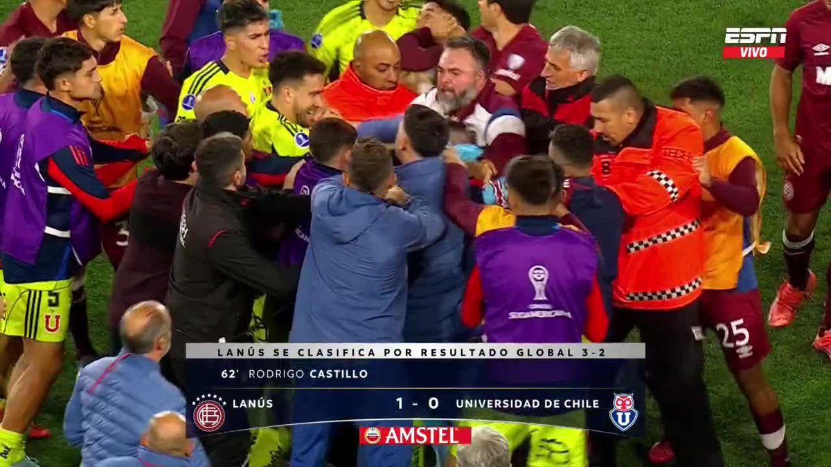 🇦🇷⚠️🇨🇱 SE AGARRARON A LAS PIÑAS LUEGO DEL FINAL ENTRE LANÚS Y U DE CHILE.