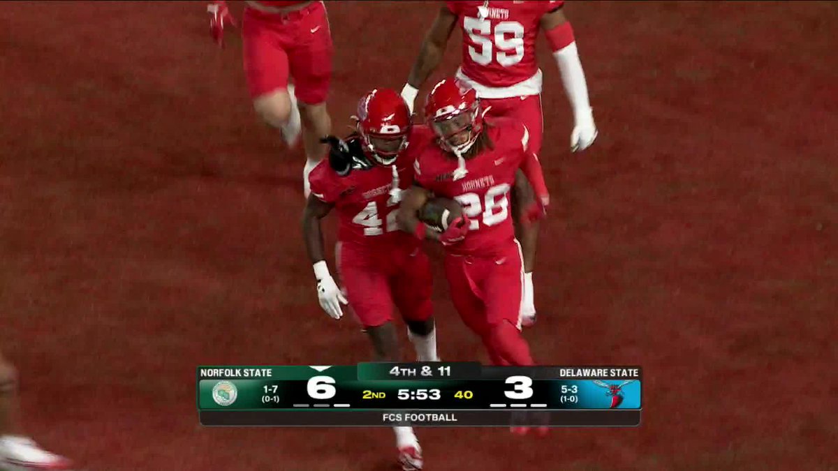 Amir Anderson gets the punt block AND the score 😤