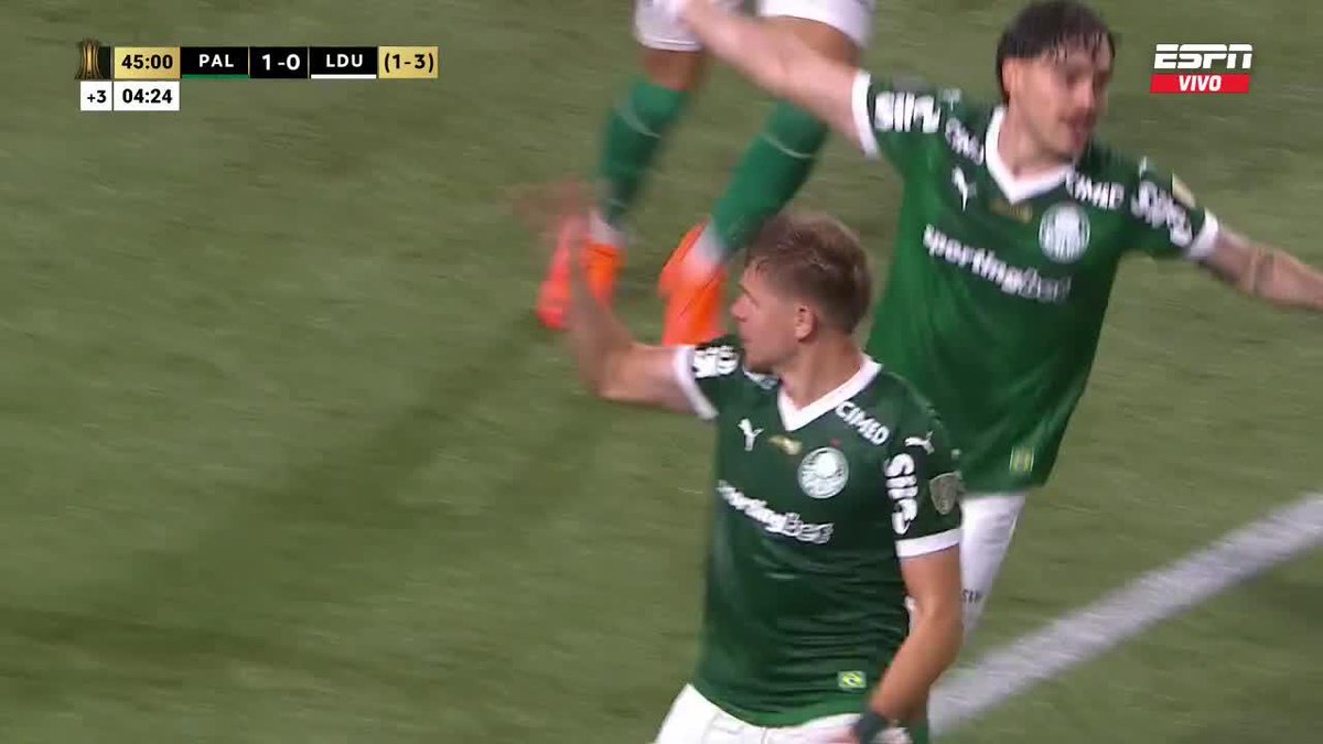 🤯🇧🇷 PALMEIRAS GANA 2-0 Y ESTÁ A UN GOL DE LOS PENALES, FALTAN 45 MINUTOS.