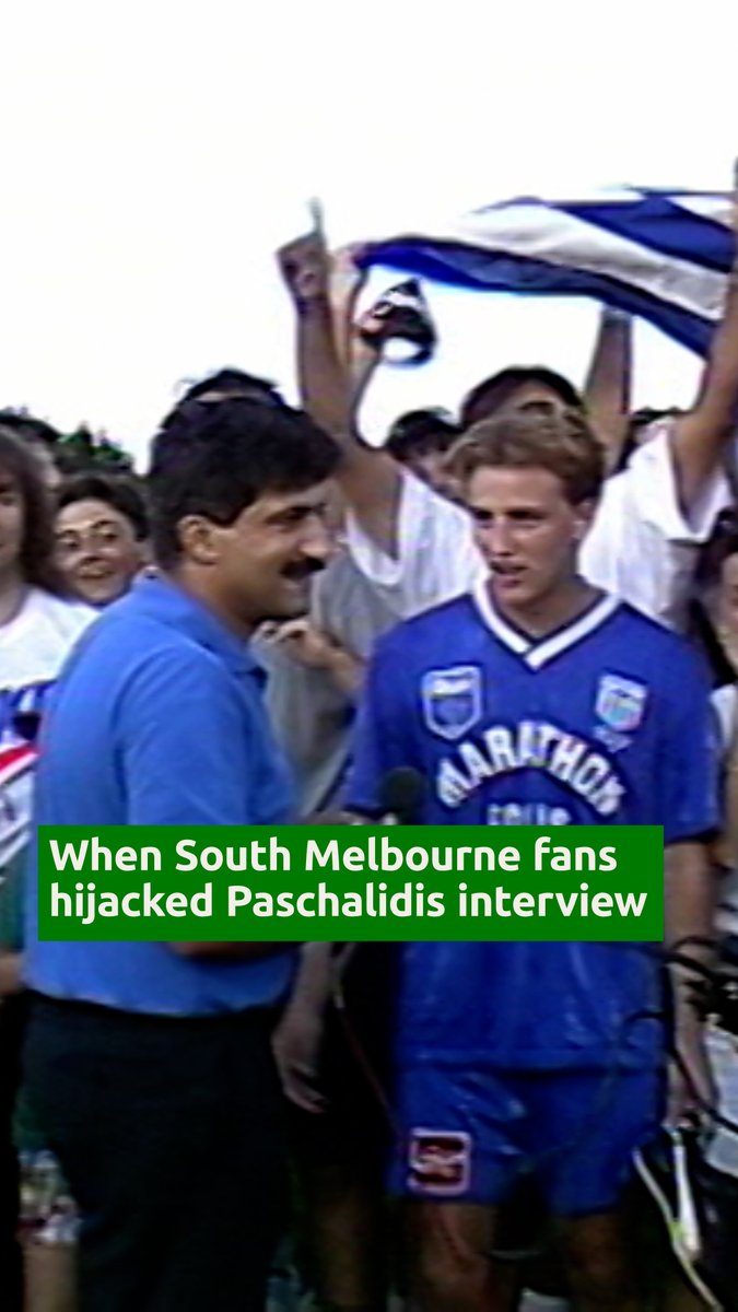 "That's my uncle... no, it's not." 😂 Before Andy Paschalidis makes his return for the Australian Championship, relive this gem from 1992 when South Melbourne supporters hijacked his chat with Paul Trimboli. #AusChampionship | October 10 - December 6 | SBS &amp; SBS On Demand 📺