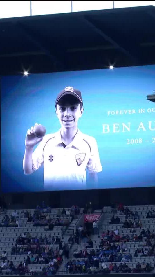 A minute of silence was observed at the MCG following the tragic passing of Ben Austin ❤️