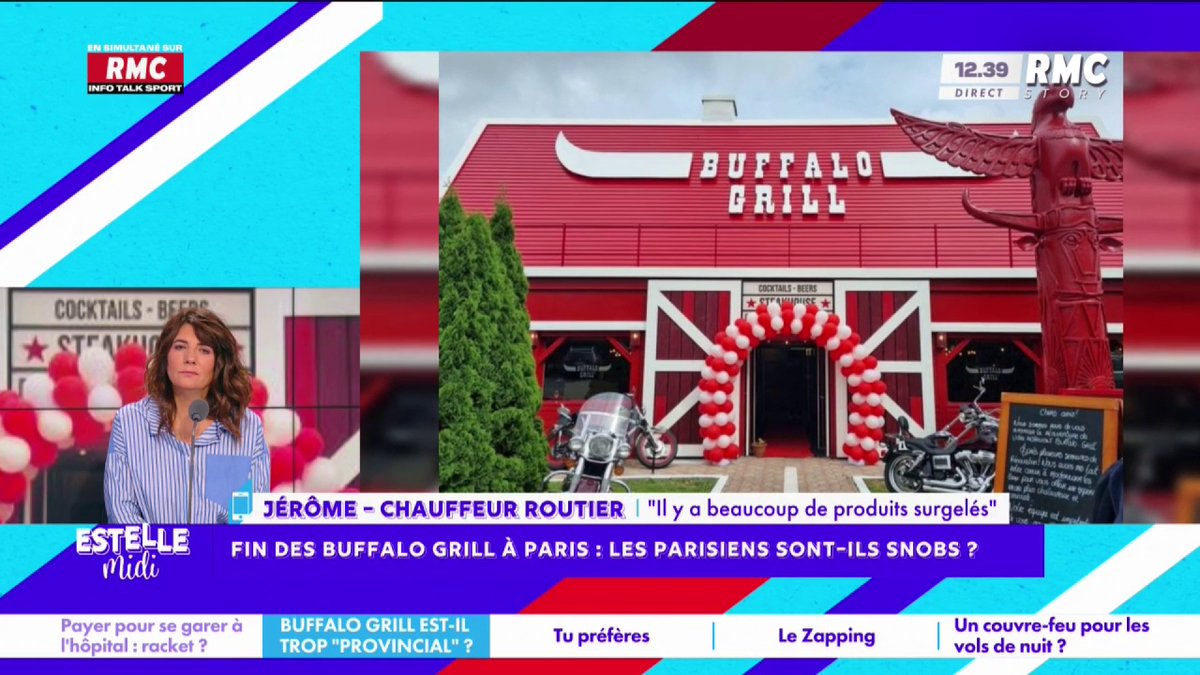 🍽️ Fin des Buffalo Grill à Paris 📞 Jérôme : "Je livre les Buffalo Grill et la petite salade, elle sort d'une boîte de 5kg que sort le chef avec un ouvre-boîte ! Il n'y a pas grand-chose de fait maison... On se moque de McDo mais c'est le même système !" #EstelleMidi