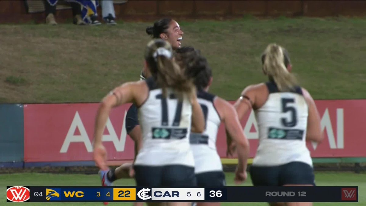 DARCY BRINGS OUT THE BARREL 💪 A huge goal after the final siren as the Blues secure their finals spot! #AFLWEaglesBlues