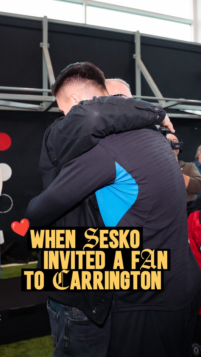 Benjamin Šeško invited a fan to Carrington to meet the squad after he noticed his celebrations in the stands after his first goal at Old Trafford This is absolutely brilliant 👏❤️