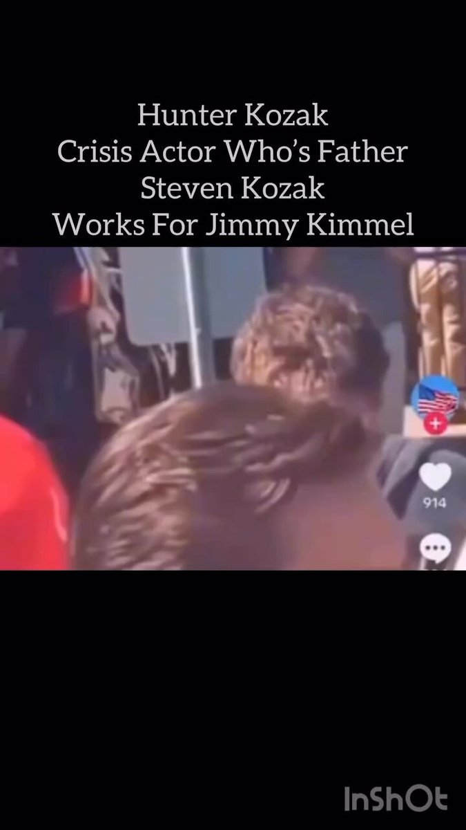 Hunter Kozak crisis actor who's father Steven Kozak works for Jimmy Kimmel 🤔.