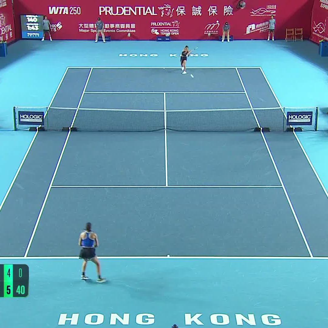 Leylah into the semifinal 👏 leylahfernandez reaches the final four in Hong Kong, beating Cirstea 6-4, 6-4. #PHKTO2025