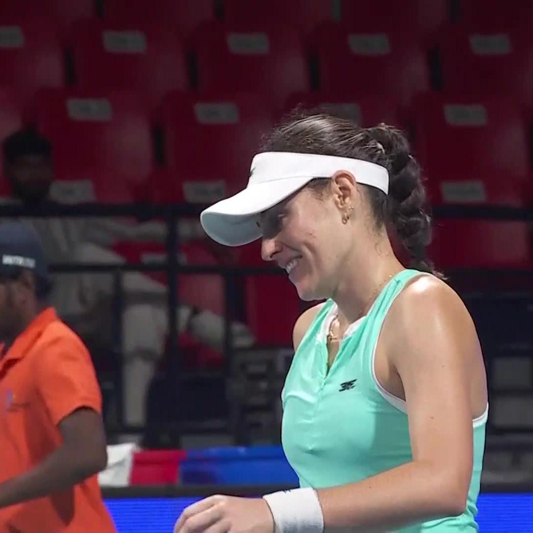Birrell on the ball 🎾 The Australian overcomes Vekic in straight sets to reach the semifinal in Chennai 💪 #ChennaiOpen