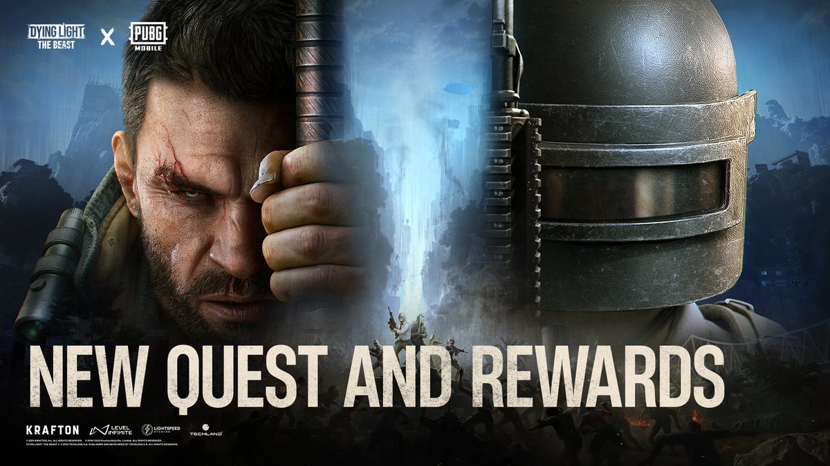 Dying Light: The Beast is getting new content - and it's completely free! Activate the PUBG MOBILE x Dying Light: The Beast quest on Dying Light Outpost, head into the game and follow the airdrops to unlock a collection of PUBG MOBILE-themed items. And yes, you can knock out zombies with the iconic cast iron pan! Be quick, the mission is only available until November 21! Sign up - To ensure a smooth experience with the Skillset Quest, part of the Dying Light: The Beast x PUBG MOBILE crossover content, please restart the game.