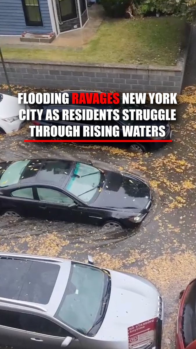 CITY SWAMPED: Torrential rain pounds one of America’s biggest cities, triggering a flash flood warning and forcing residents to wade through flooded streets. Officials urge people to stay off the roads.