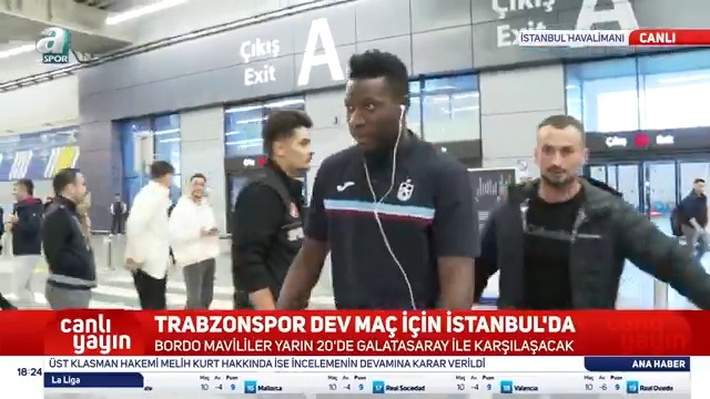 🔴🔵 Trabzonspor kafilesi, Galatasaray karşılaşması için İstanbul'a geldi.