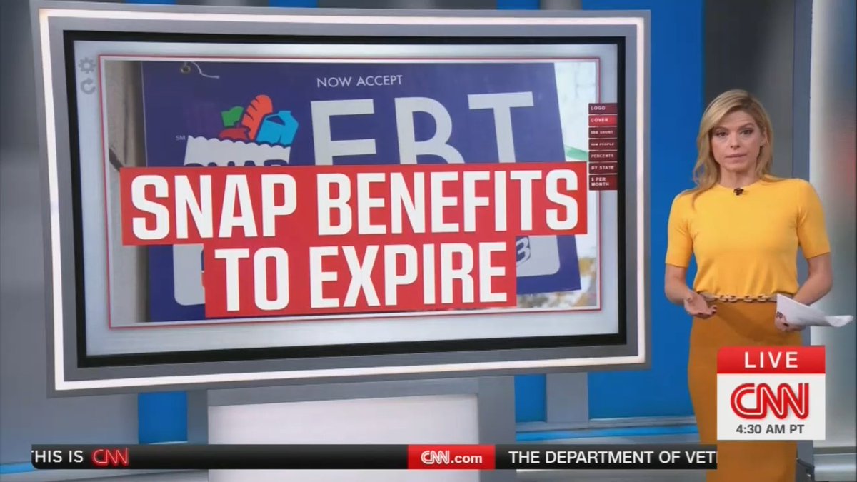 Reporter: The Department of Agriculture says it does not have the money to cover the food stamp bill for the coming month. There's $6 billion in an emergency contingency fund that could be used to fill some of the gap. Nearly two dozen Democratic-led states have taken the administration to court over it. But the Trump administration says that they will not use those funds to supplement benefits.