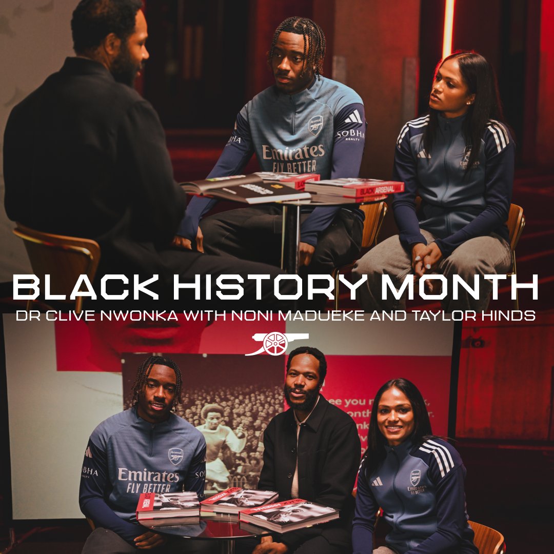 💬 "There’s something special about this club." To commemorate Black History Month, Noni Madueke and Taylor Hinds sit down with Dr Clive Nwonka to explore the history, stories and inspirations behind Arsenal’s special connection with Black culture.