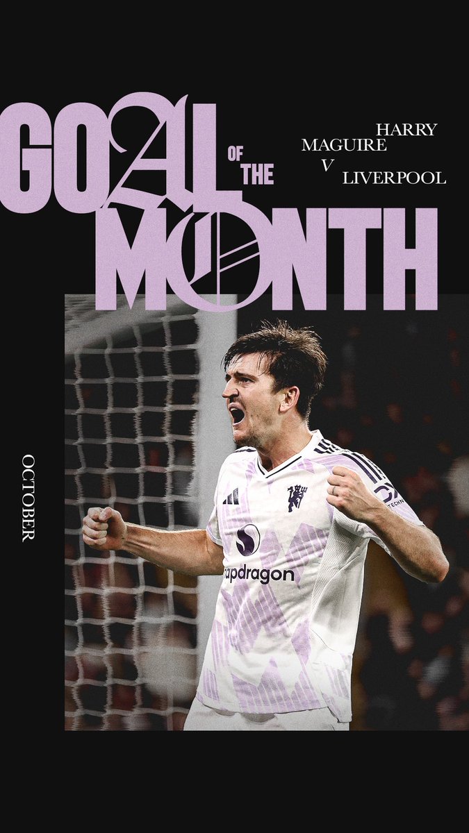 There was only one winner. Your votes mean Harry Maguire has claimed our October Goal of the Month award 🤩❤️🔥