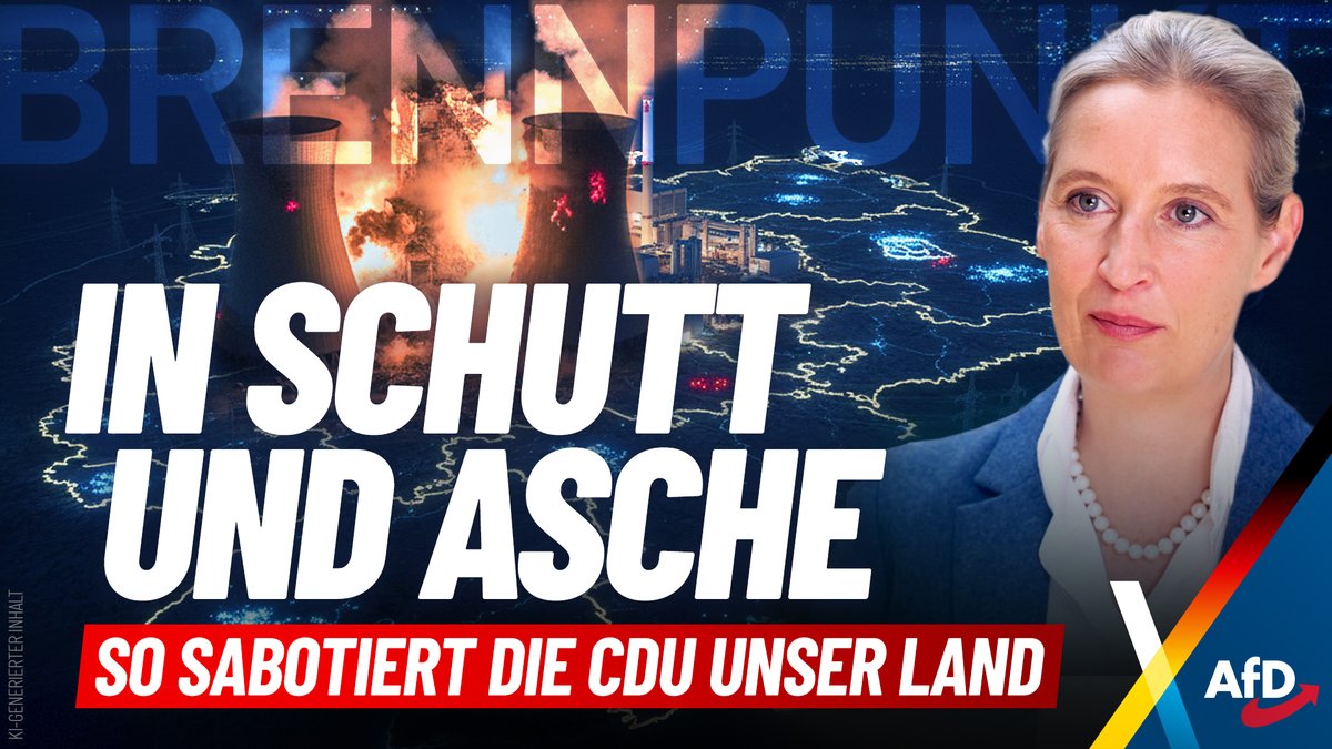In Schutt und Asche – So sabotiert die CDU unser Land: Gundremmingen wird gesprengt – ein funktionierendes Kernkraftwerk, das Millionen versorgen könnte. Es ist ein Symbol für die Selbstzerstörung unserer Energiepolitik.