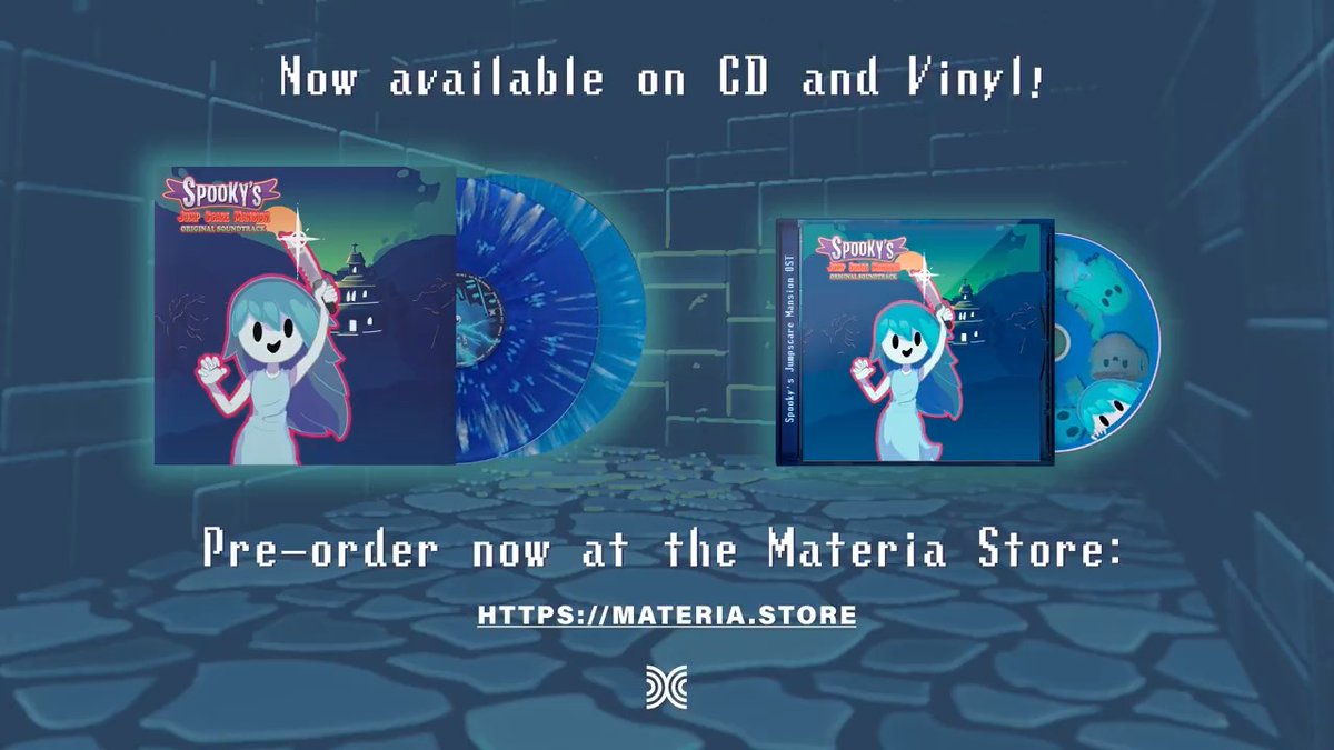 Materia Collective proudly presents Spooky’s Jumpscare Mansion (OST) Now available for pre-order on Vinyl and CD. "Hello, I am Spooky. And this is my home. Can you, humble player, make it through one thousand rooms?" Pre-order now at the Materia Store 👉