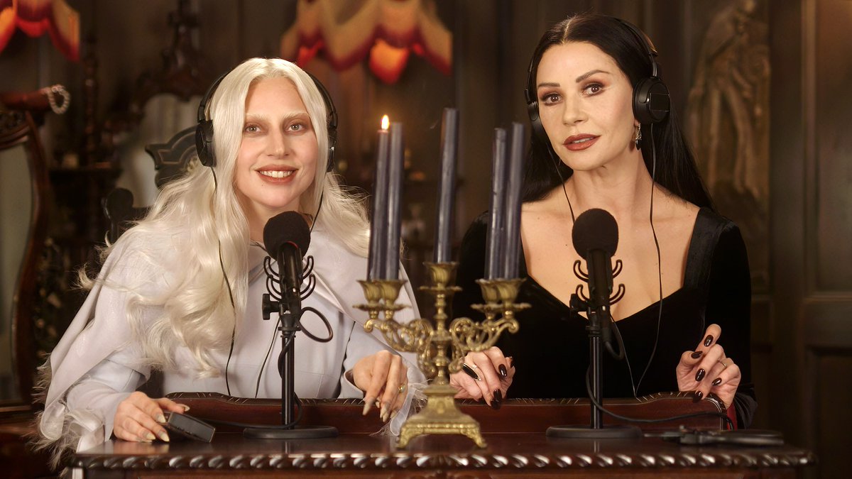 THIS IS NOT A TRICK. IT'S A TREAT. Here's Catherine Zeta-Jones and Lady Gaga doing Mother Monster ASMR.