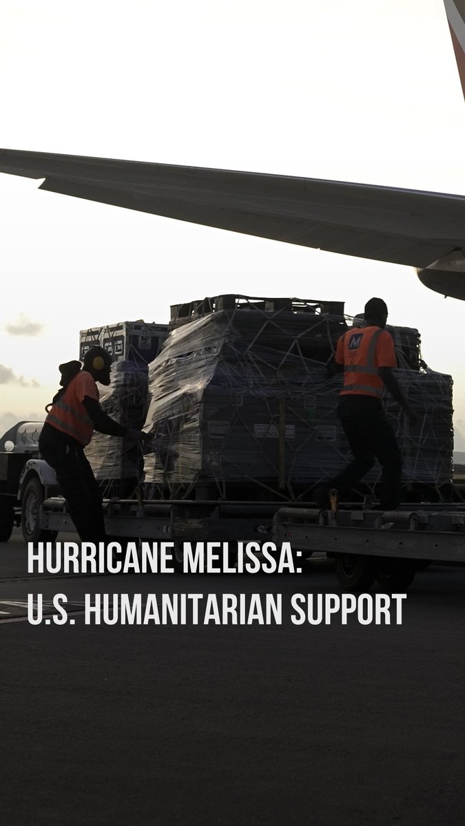 The U.S. Disaster Assistance Response Team (DART) has arrived in Jamaica to coordinate humanitarian support following Hurricane Melissa. Department of State is working with the Government of Jamaica and local partners to assist those most affected.