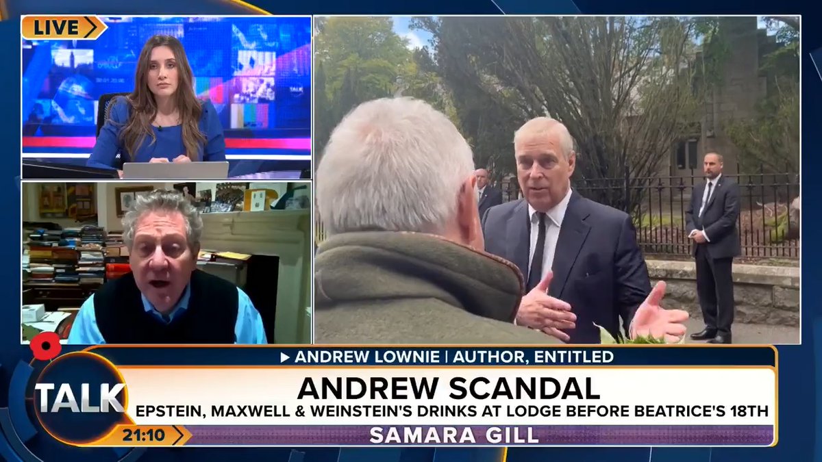 TALK EXCLUSIVE: Royal historian Andrew Lownie says Prince Andrew had "40 prostitutes" brought to his five-star hotel in just four days, during a taxpayer-funded trip to Thailand. @dailysamara1 Andrew Lownie