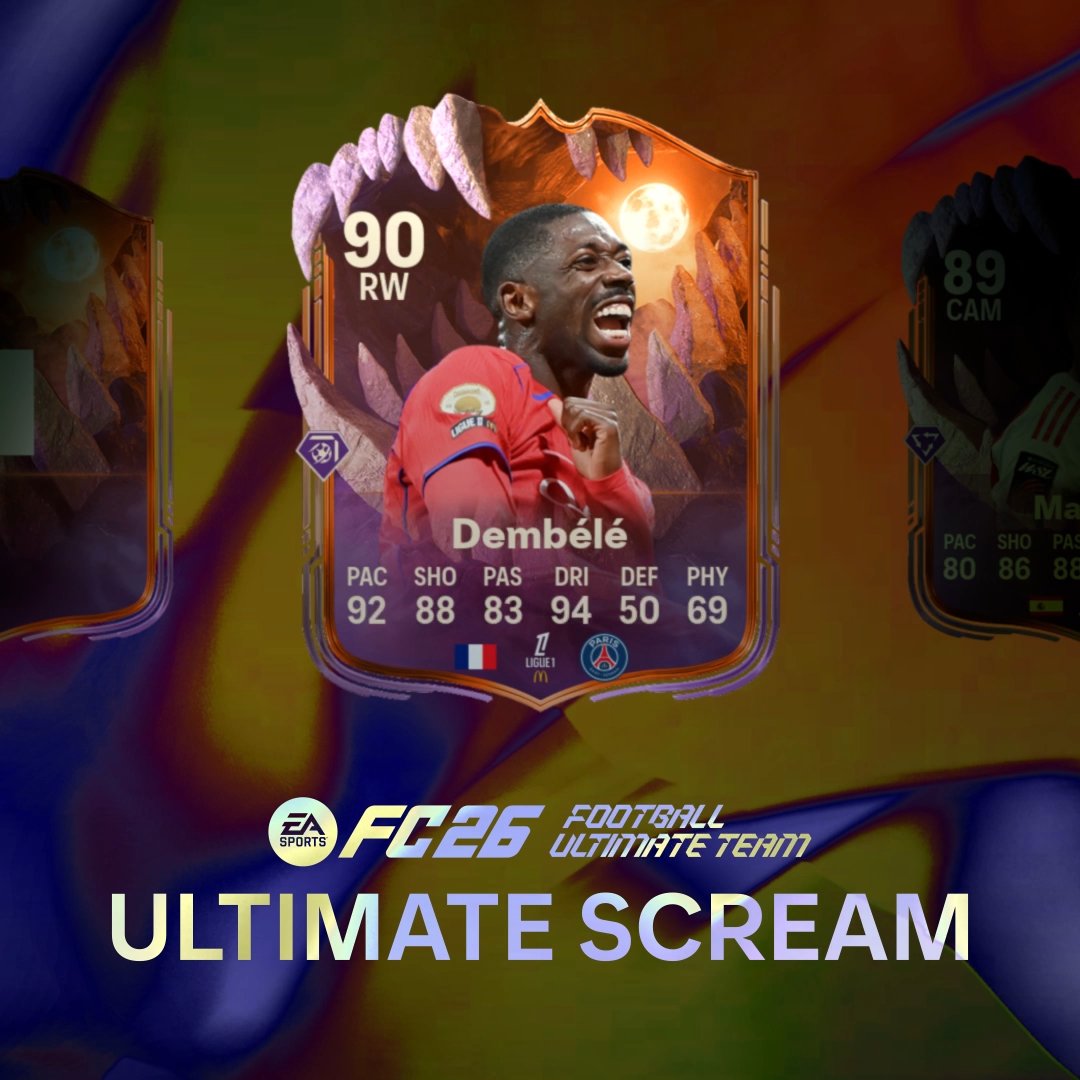 You thought the nightmare was over. Think again. Two full moons mean a second Ultimate Scream team haunting the pitch. A second bounty of beasts that evolve across a terrifying two weeks, with additional upgrades that align with a pair of real-life full moons. Step further into the shadows, only in #FC26: